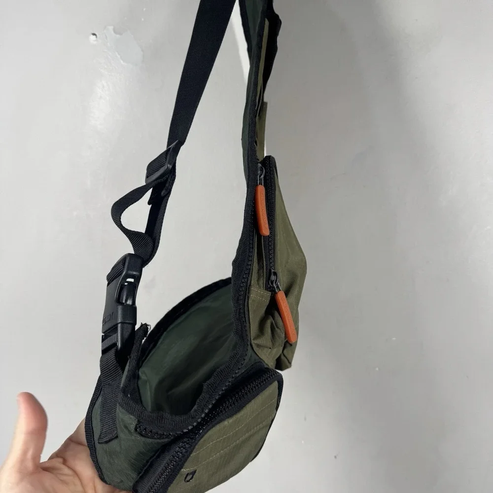 Vtg Old Navy Sling Crossbody Messenger Fanny Bag Olive Gorpcore Y2k Tactical